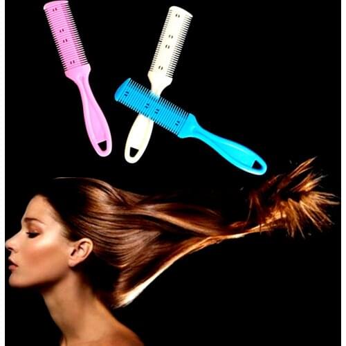 Hairdressing Hair Styling Tools Cutting Thinning Comb Trimmer with Double Razor Blade Knife Cutting Shears Scissors Barbershop