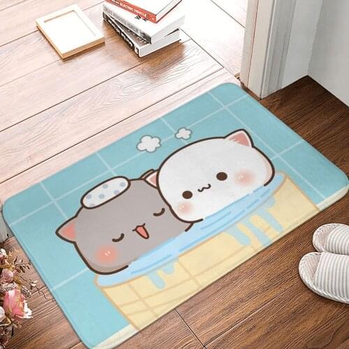 Peach bath Soft Non-Slip Mat Rug Carpet Cushion