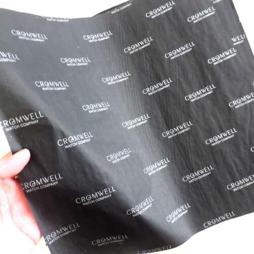 Custom printed logo gift tissue paper/ Moisture Proof wrapping paper/clear printing of gift packing paper