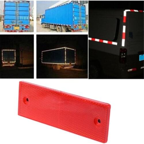 Practical Safety Warning Reflective Plate Reflector Stickers White Red Reflectors Car Exterior Accessories