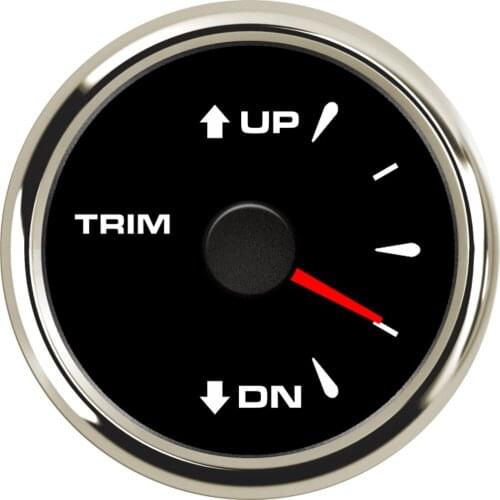 SAMDO 7 Back Light Trim Gauge Up to Down Waterproof Trim Meters 9-32V 2'' Balance Instrument for Boat Truck 0-190ohm 52mm
