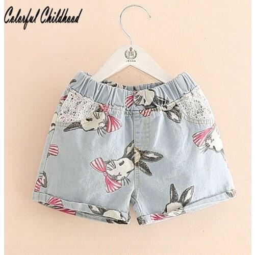 Girls shorts summer cartoon bunny printing short pants kids leggings toddler baby trousers children clothes 2-10Yrs