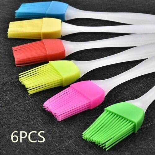 6PCS Silicone Basting Pastry Brush Oil Brush For Cake Bread Butter Baking Tools Kitchen Safety High temperature baking BBQ Brush