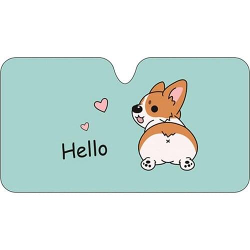 Car Front Windshield Sunshade UV Rays Block 5-layers Thickened Cartoon Auto Sunshade Sun Visor Protector for Car Truck SUV