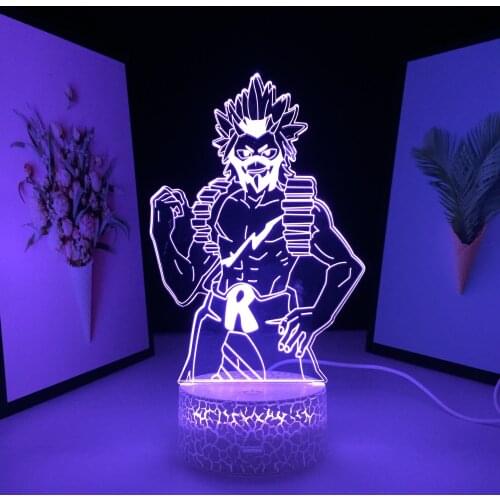 Confident Smiling Man Making A Fist Animation Peripherals 3D LED Lamp Home Bedroom Table Decoration for Festival Birthday Gifts