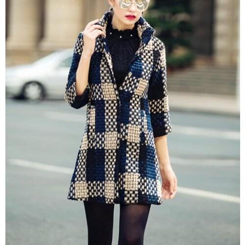 Женские твидовые пальто YINGAICONG China At AliExpress