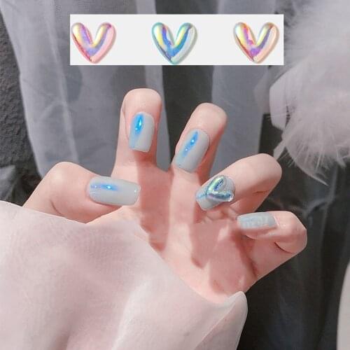 New Nail Art Jewelry Symphony Aurora Butterfly Love Heart Nail Decoration Super Flash Crystal Transparent Water Drop Nail Drill