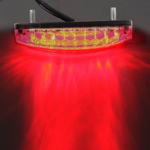 1Pcs LED Rear Tail Lights Motorcycle Lighting Moto Tail Brake Light Indicator Lamp Universal for Cafe Racer ATV Quad Kart Red