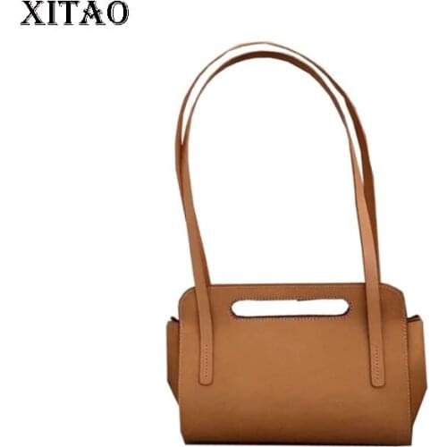 XITAO Women Shoulder Bags Fashion Solid Color 2021 Autumn Patchwork Casual Style Loose Vintage Minority Casual Bags WMD2953