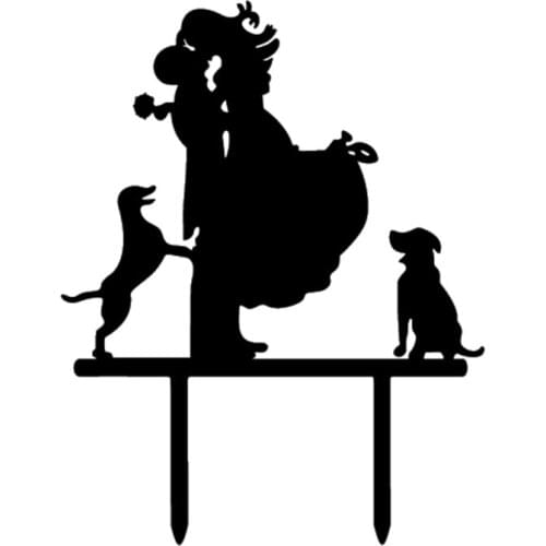 1PCS Cake Decorations Acrylic Cupcake Topper Wedding Cake Toppers Groom Embraces Bride Party Supplies