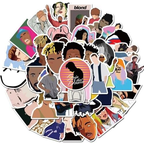 10/30/50PCS Singers Rapper Collection Stickers Harry Taylor Bad Bunny xxxtentacion for Motorcycle Skateboard Laptop Car Sticker