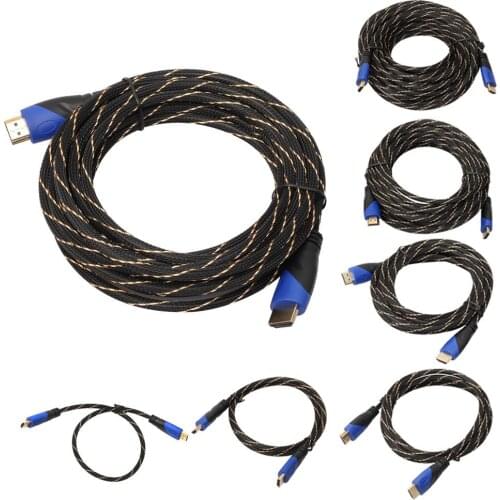 10m / 15m 3D Gold-plated New Braided Cable V1.4 AV HD 3D 1080P Male Cable For PS3 Xbox HDTV 1M-15M Meters