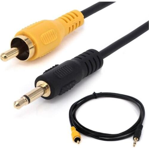 LBSC 3.5mm 1/8 inch Mono Male Plug to RCA Male Jack Audio Cable Cord Gold Plated 1.8m