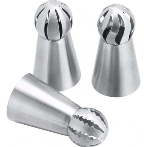 3 Pcs/Set Russian Flower Icing Piping Nozzles Tips Cake Decoration Tools Kitchen Pastry Cupcake DIY Baking Pastry Tools