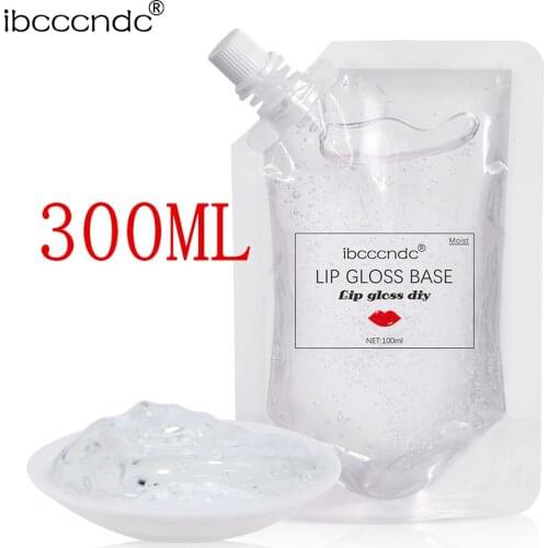 300ml DIY Clear Lip Gloss Base Oil Non-Stick Moisturizing Lipstick Base Gel for Lip Gloss Base Handmade Liquid Lipstick Makeup