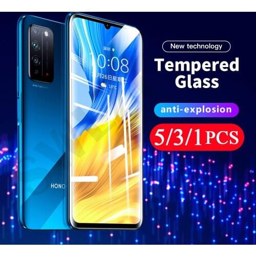 5-1Pcs phone screen protector for Honor 9X lite 9C 9N 9i Play 5 5T Youth 4 4T pro 3 3E 9A Tempered glass X10 Max protective film
