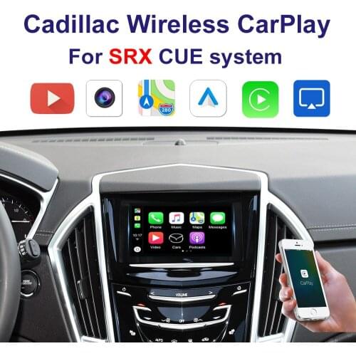 Wrieless Car Carplay interface support Iphone Android Auto Youtube video For 2014-2020 Cadillac SRX CUE system
