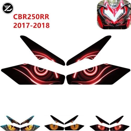 For HONDA CBR250RR 2017 2018 CBR 250 Motorcycle accessories Front Fairing Headlight Guard Sticker Head light protection Sticker