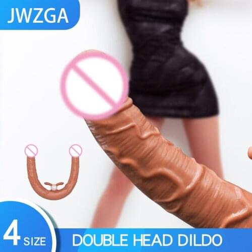 Double Head Dildo Vibrator Sex Toys Realistic Dildo For Women Long Artificial Penis Masturbator Toys For Adults Supplies 18