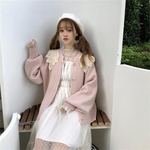 Sweet Simplicity Fairy Elegant Knitting Women Sweaters Tops 2020 Autumn Cardigan Buttons Cloak Ruffles Lady Sweaters Outerwear