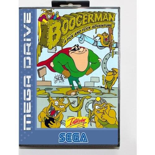 Boogerman 16 bit SEGA MD Game Card With Retail Box For Sega Mega Drive For Genesis