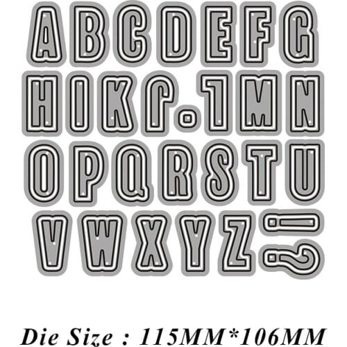 JMCRAFT 2021 English Alphabet Metal Cutting Die Decorative Letter Die Cuts For Card Making Scrapbook DIY New Crafts