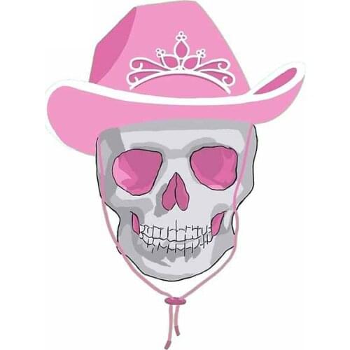 Coolest Creative Stickers for Car Accessories Pink Cowboy Hat Pink Style Car Stickers Waterproof Vinyl KK PVC 13cm X 9.9cm