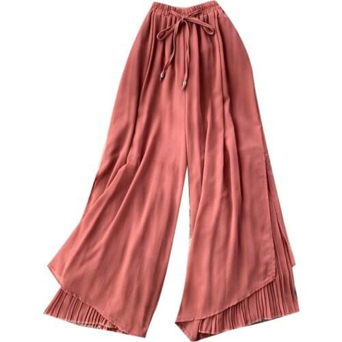 LUKAXSIKAX Women's Wide Trousers