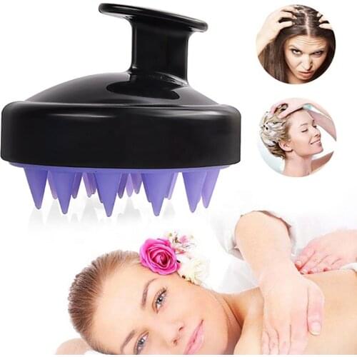 Mini Handheld Hair Scalp Brush Silicone Soft Shampoo Shower Comb Head Massager Hair Washing Comb Body Shower Bath Brush