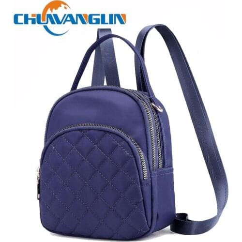 Chuwanglin mini backpack casual cute backpack nylon women Multifunction waterproof small backpacks school bags mochila F5017