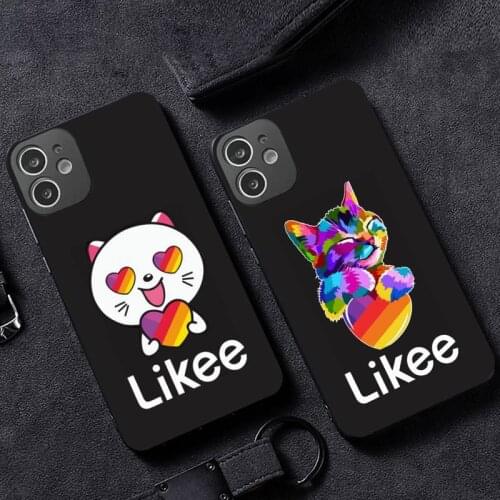 Fashion Likee cat bear love heart art Phone Case for iPhone 12 11 mini pro XS MAX XR 8 7 6 6S Plus X 5S SE 2020