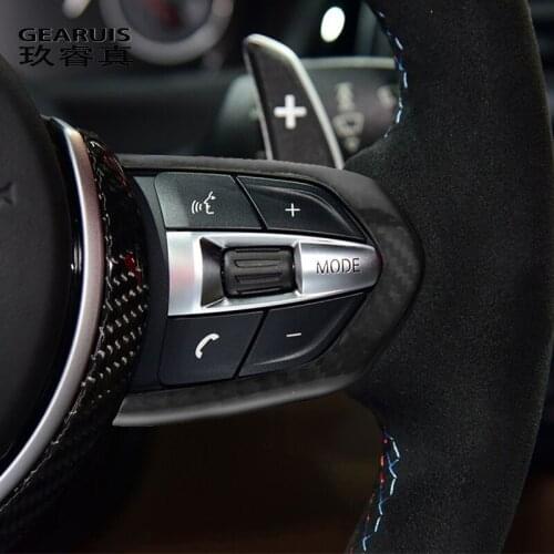 Car Styling Steering Wheel Button Sequins Cover Stickers Trim For BMW M2 M3 M4 M5 X5M X6M Interior Modified Decals Accessories