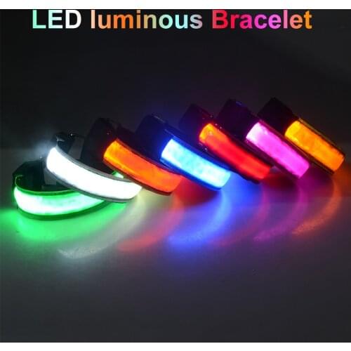 Outdoor Night Running Armband USB Rechargeable Night Cycling Led Light Safety Belt Arm Leg Warning Wristband Cycling Accessories