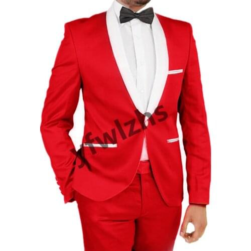 New Arrival One Button Groomsmen Shawl Lapel Groom Tuxedos Men Suits Wedding/Prom Best Blazer ( Jacket+Pants+Tie) D157