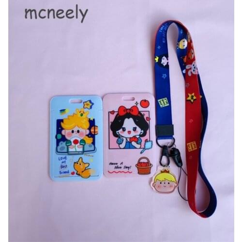 New Cartoon Card Covers for KIDS ID Card Holder Students Bus Card Case Lanyard Visit Door Identity Badge Cards Cover