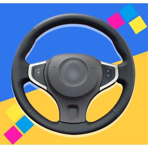 Auto Braid On The Steering Wheel Cover for Renault Koleos 2008-2016 Renault Samsung QM5 2007-2014 DIY Car Covers Car-styling