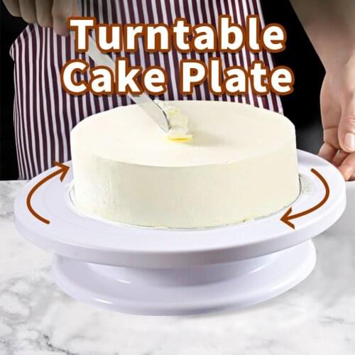 Meijuner Turntable Cake Plate Anti-skid Round Cake Stand Rotating Table Cake Decorating Pan DIY Baking Tool Kitchen Gadgets