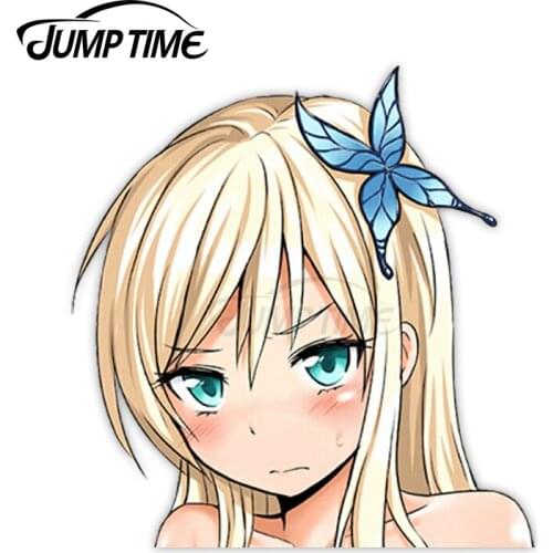 Jump Time Boku wa Tomodachi ga Sukunai Kashiwazaki Sena 57 Cute Anime Girl Peeker Vinyl Decal Window Waifu Car Stickers