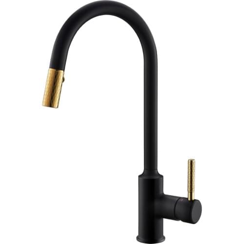 Luxury Kitchen Faucets Pull Out Flexible Sink Faucet Deck Mount Stream Shower Water Mixer Tap 360 Rotation Hot Cold Brass Taps