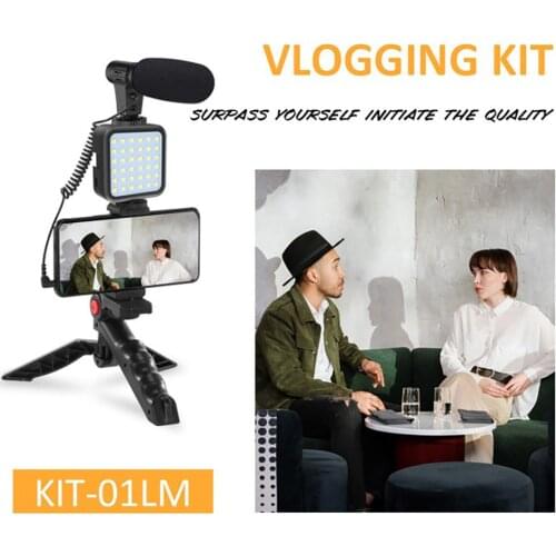 Mobile phone Tripod KIT-01LM Set living Fill lighting holder for iphone 8 11 12pro mobile phone vlogging Tiktok video kit