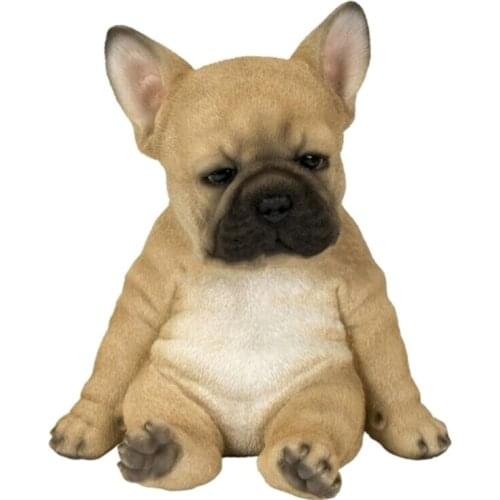 Cute Puppy Resin Art Crafts Statue Ornaments French Bulldog Sculpture Lawn Decor N0PA