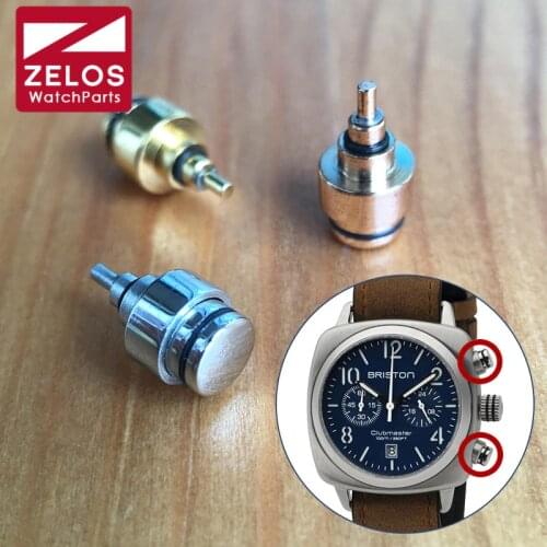 Steel waterproof pusher for Briston Clubmaster Classic 40mm quartz chronography watch
