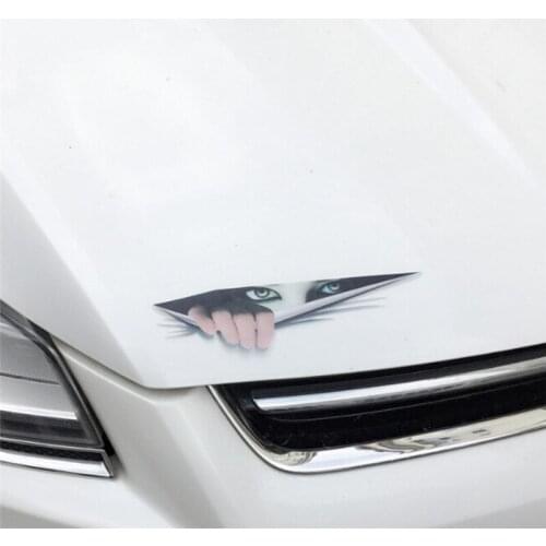 1pc Interesting 3D Eyes Peeking Monster sticker Voyeur Car Hoods Trunk Thriller Rear Window Funny Car Sticker
