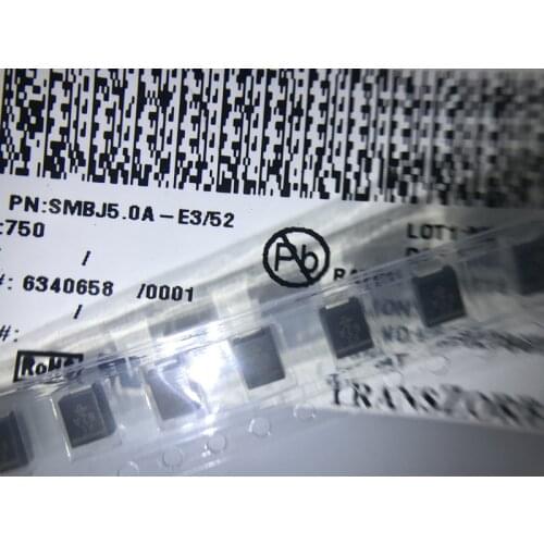 10PCS SMBJ5.0A-E3/52 SMBJ5.0A-E3 SMBJ5.0A SMBJ5.0 Brand new and original chip IC