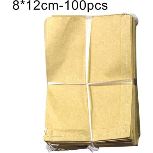 New 100Pcs Storage Kraft Paper Bags Plant Seeds Farm Pollen Sack Food Tea Pouch Paper Bags For Tea