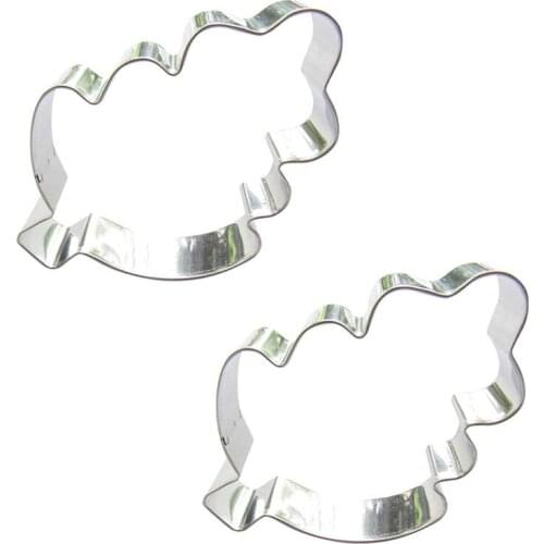 Leaf shape 2 piece biscuit cutting molds, baking tools, cake decorating soft candy tools