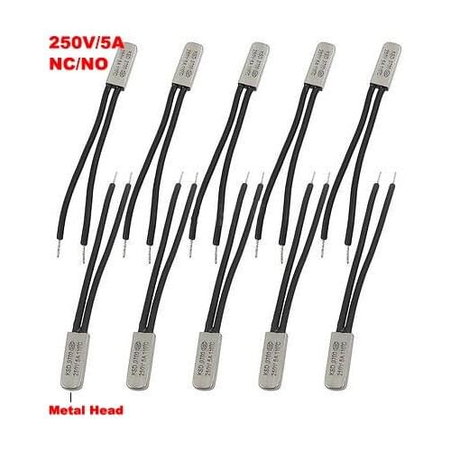 80 85 90 Degree Celsius KSD9700 250V 5A Normal Open Close NO NC Bimetal Thermal Protector Thermostat Temperature Control Switch