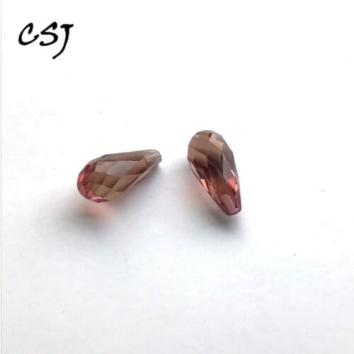 CSJ Created Diaspore Zultanite Loose Gemstone Sultanite WaterDrop Cut 6*12mm For Diy Fine Jewelry 925 Silver Color Change Stone