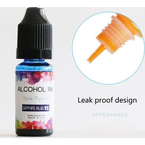 24 Colors Crafts Epoxy Resin Diffusion Pigment Alcohol Ink Liquid Colorant Dye