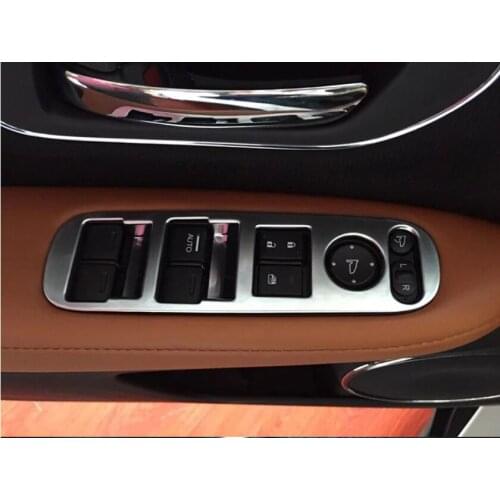 For Honda HRV HR-V VezeL LHD 2014 2015 2016 2017 2018 2019 ABS Chorme Car Interior Window Lifter Panel Sticker cover